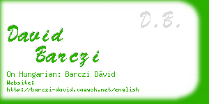 david barczi business card